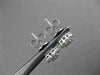 ESTATE .74CT ROUND DIAMOND 18KT WHITE GOLD 3D CLASSIC FLOWER STUD EARRINGS 7mm