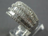 LARGE 2.56CT DIAMOND 18KT WHITE GOLD MULTI ROW ROUND & BAGUETTE ANNIVERSARY RING