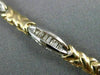 ESTATE 1.20CT BAGUETTE CUT DIAMOND 14KT WHITE & YELLOW GOLD 3D BRACELET #20747