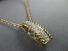 ESTATE 2.25CT DIAMOND & AAA EMERALD CUT CITRINE 14KT 2 TONE GOLD 3D HALO PENDANT