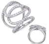 ESTATE LARGE 1.45CT DIAMOND 14KT WHITE GOLD 3D CLASSIC SIGNATURE LOVE KNOT RING