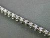 ESTATE 1.0CT DIAMOND 14KT WHITE GOLD FOUR PRONG 3D CLASSIC TENNIS BRACELET 3mm