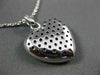 LARGE 1.69CT DIAMOND & AAA SAPPHIRE 18KT WHITE & BLACK GOLD MULTI HEART PENDANT