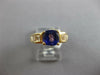 2.95CT DIAMOND & TANZANITE 14K YELLOW GOLD 3D CUSHION & BAGUETTE ENGAGEMENT RING