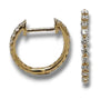 .35CT DIAMOND 14KT YELLOW GOLD 3D ROUND SHARED PRONG INSIDE OUT HANGING EARRINGS