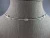 ESTATE LARGE .47CT DIAMOND 14KT WHITE GOLD ROUND BEZEL BY THE YARD LOVE NECKLACE