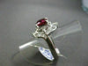 ANTIQUE LARGE 2.2CT DIAMOND & AAA RUBY PLATINUM FILIGREE BALLERINA COCKTAIL RING