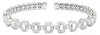 3.62CT DIAMOND 18KT WHITE GOLD 3D ROUND & BAGUETTE MULTI SQUARE BANGLE BRACELET