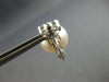 LARGE .10CT DIAMOND & AAA SOUTH SEA PEARL 18K WHITE GOLD SOLITAIRE STUD EARRINGS