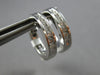 ESTATE .25CT DIAMOND 14KT WHITE GOLD CLASSIC ROUND HUGGIE HOOP HANGING EARRINGS