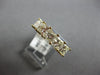 LARGE 2CT DIAMOND 14KT YELLOW GOLD 3D 5 STONE INVISIBLE WEDDING ANNIVERSARY RING