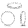 ESTATE 1.5CT DIAMOND 14KT WHITE GOLD ROUND SHARED PRONG LUCIDA ANNIVERSARY RING