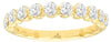 ESTATE 1CT DIAMOND 14KT YELLOW GOLD ROUND SEMI ETERNITY WEDDING ANNIVERSARY RING