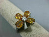 ESTATE WIDE 3.15CT WHITE & CHOCOLATE FANCY DIAMOND 14K WHITE GOLD 3D FLOWER RING