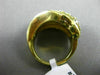 LARGE 4.50CT ROUND & BAGUETTE DIAMOND 18KT YELLOW GOLD 3D DOME PAVE RING E/F 797