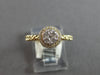 ESTATE .13CT DIAMOND 14KT WHITE GOLD 3D ROUND CLUSTER INVISIBLE HALO FUN RING