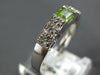 .57CT DIAMOND & AAA PERIDOT 18K WHITE GOLD 3D PRINCESS & ROUND PYRAMID FUN RING