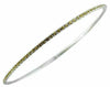 1.60CT AAA YELLOW SAPPHIRE 14KT WHITE GOLD 3D ETERNITY 2mm BANGLE BRACELET