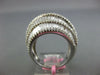 LARGE 3.72CT DIAMOND 18KT WHITE GOLD ROUND & BAGUETTE MULTI ROW ANNIVERSARY RING