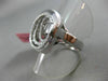 ESTATE LARGE .39CT DIAMOND 18KT WHITE GOLD 3D HANDCRAFTED MULTI CIRCULAR RING