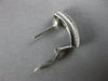 ESTATE WIDE 1CT DIAMOND 18KT WHITE GOLD ROUND & BAGUETTE SWIRL CLIP ON EARRINGS