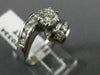 ESTATE 1.20CT DIAMOND 14KT WHITE GOLD CLASSIC CRISS CROSS ENGAGEMENT RING #20334