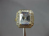 ESTATE 3.30CT DIAMOND & AAA KUNZITE 14K 2 TONE GOLD EMERALD CUT & ROUND FUN RING
