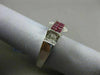 ESTATE 1.82CT DIAMOND & AAA RUBY 18KT WHITE GOLD 3D MULTI SHAPE PYRAMID RING