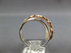 WIDE .48CT DIAMOND 14KT WHITE & ROSE GOLD MULTI ROW CRISS CROSS LOVE KNOT RING