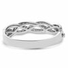 ESTATE WIDE 6.63CT DIAMOND 14K WHITE GOLD MULTI ROW CRISS CROSS BANGLE BRACELET