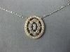ESTATE .41CT DIAMOND 14KT WHITE AND ROSE GOLD 3D OVAL BY THE YARD LOVE PENDANT