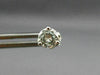 ESTATE .78CT DIAMOND 14K WHITE GOLD CLASSIC 3 PRONG MARTINI STUD EARRINGS #26372