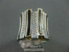 ANTIQUE WIDE 1.40CT DIAMOND & ONYX 18KT WHITE & ROSE MULTI ROW RING #0XRG5726T-A