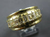 ESTATE WIDE 1.46CT DIAMOND 14KT YELLOW GOLD 3D BAGUETTE CHANNEL ANNIVERSARY RING