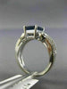 ESTATE 2.83CT DIAMOND & SAPPHIRE 14K WHITE GOLD 3D FILIGREE ENGAGEMENT RING 1772