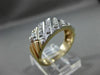 ANTIQUE .32CT OLD MINE DIAMOND 14KT 2 TONE GOLD WEDDING ANNIVERSARY RING #17243