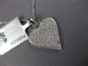 ESTATE .75CT DIAMOND 18KT WHITE GOLD 3D CLASSIC PAVE HEART LOVE FLOATING PENDANT