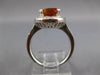LARGE 3.70CT DIAMOND & AAA CITRINE 14KT WHITE GOLD 3D OVAL HALO ENGAGEMENT RING