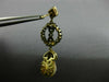 ANTIQUE .76CT DIAMOND & SOUTH SEA PEARL 14K YELLOW & BLACK GOLD HANGING EARRINGS