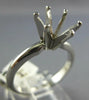ESTATE PLATINUM CLASSIC ROUND SIX PRONG SEMI MOUNT ENGAGEMENT RING #26979