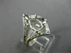 ESTATE .45CT DIAMOND 14KT WHITE GOLD V SHAPED SEMI MOUNT ENGAGEMENT RING #26219