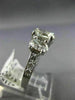 ESTATE 2.16CT DIAMOND 14KT WHITE GOLD 3D OVAL THREE STONE ENGAGEMENT RING #2184