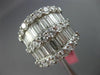 ESTATE EXTRA LARGE 4.59CT DIAMOND 18KT WHITE GOLD 3D MULTI ROW ANNIVERSARY RING