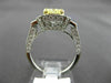 ESTATE 2.47CT FANCY YELLOW DIAMOND 18K TWO TONE GOLD 3D FILIGREE ENGAGEMENT RING