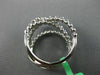 ESTATE WIDE .95CT DIAMOND 18KT WHITE GOLD 3D MULTI ROW CRISS CROSS FUN LOVE RING