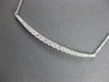 ESTATE LARGE .47CT DIAMOND 18KT WHITE GOLD CLASSIC GRADUATING BAR LOVE NECKLACE