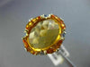 25.2CT WHITE CHOCOLATE FANCY DIAMOND AAA SAPPHIRE & CITRINE 14K YELLOW GOLD RING