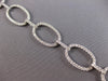 EXTRA LARGE 5.11CT DIAMOND 14KT WHITE GOLD 3D CLASSIC OPEN OVAL TENNIS BRACELET