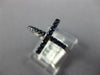 ESTATE .39CT AAA SAPPHIRE 18KT WHITE GOLD 3D CLASSIC 3D CROSS RING