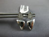 ESTATE .12CT DIAMOND 14KT WHITE GOLD 3D DOUBLE TRIANGULAR FUN HANGING EARRINGS
